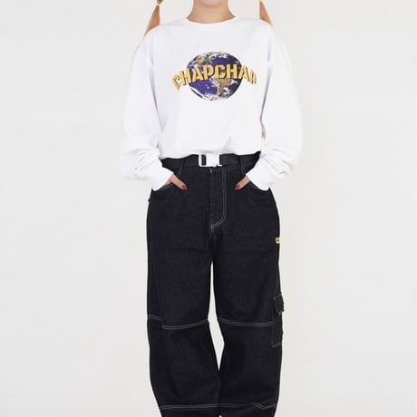 『CHAP CHAP』 　ユニバーサルチャップロングスリーブ Tシャツ (White)