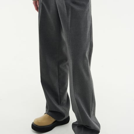 『HIFIFNK』  alden wool trousers pants (Grey)