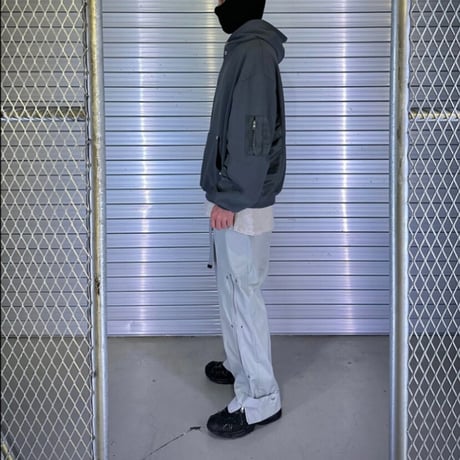 『DRUG PRODUCT 』 　サイドジッパーナイロンベルトパンツ (Gray)