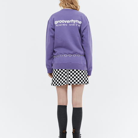『grooverhyme』 　NYC ロケーションスウェット (Purple)