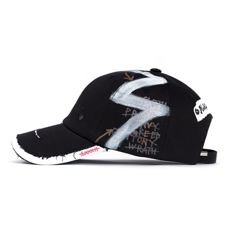 『BLACKBLOND』Solid Oxford 7 Sins Graffiti Cap