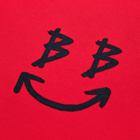 『BLACKBLOND』 　クラシックスマイルロゴスウェット (Red)
