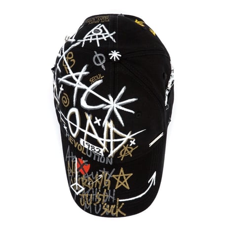 『BLACKBLOND』   プレートロゴモンスターキャップ (Black)