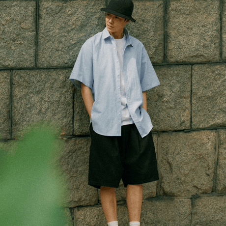 『grooverhyme』 　バーミューダショーツパンツ (Black)