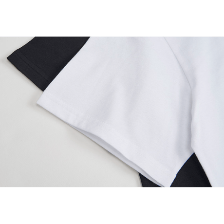 『LOUPS BLANCS』  Little Hot Stuff Ver.4 Oversize Half T-shirt  (White, Black)