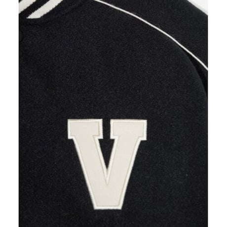 『VETEZE』 　V ロゴライニングバーシティジャケット  (Black)