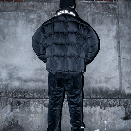 Blackblond Reflective Logo Oversize Short Padding (Black)
