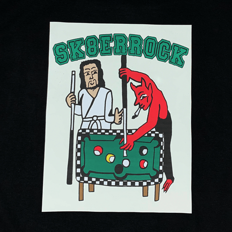 『SK8ER ROCK』 　プレイイングプール半袖 Tシャツ (Black)