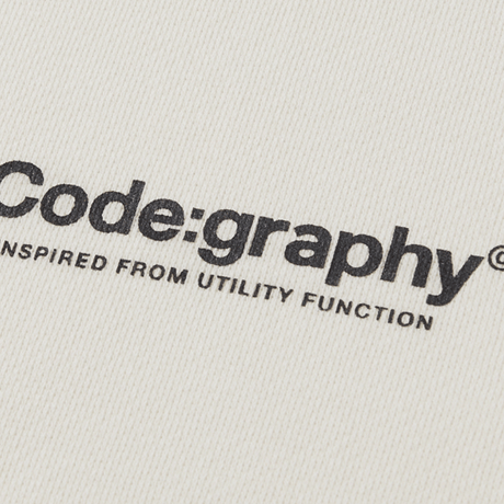 『Code:graphy』 　レファレンスロゴスウェット (Cream)