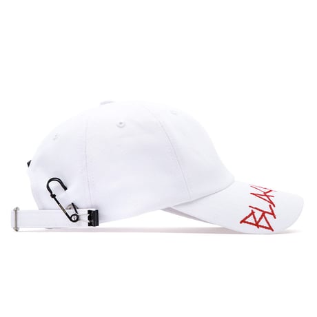 『BLACKBLOND』  　スローガンパッチグラフィティーロゴキャップ (White)
