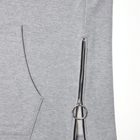 『LOUPS BLANCS』  サイドジッパーフード (Grey)