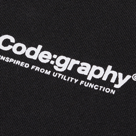 『Code:graphy』 　レファレンスロゴスウェット (Black)