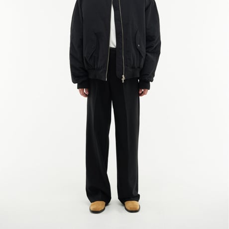 『HIFIFNK』  alden wool trousers pants (Black)