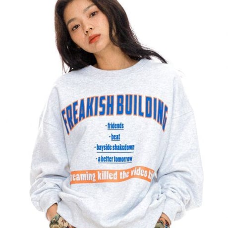 『FREAKISH BUILDING』 KONO SWEATSHIRTS (Light Melange)