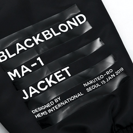 『BLACKBLOND』 リバーシブルオーバーサイズ MA1 ジャケット (Black/Neon)