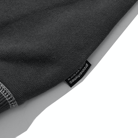 『GROOVE RHYME』 カバーステッチスウェットシャツ (Dark Charcoal)