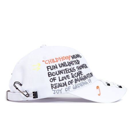 『BLACKBLOND』  サイドロゴチャイルドフードキャップ (White)