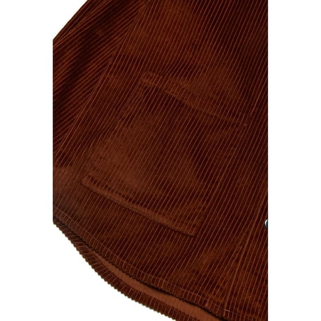 『Verynineflux』   V コーデュロイシャツジャケット (Brown)