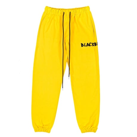 『BLACKBLOND』 　グラフィティーサイドロゴスウェットパンツ (Yellow)