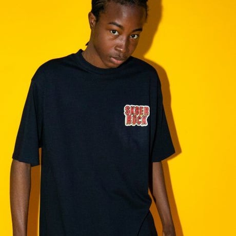 『SK8ER ROCK』 　3D ロゴ半袖 Tシャツ (Navy)