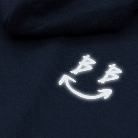Blackblond Reflective Smile Logo Hoodie (Navy)