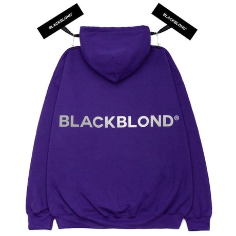 『BLACKBLOND』 　リフレクションクラシックスマイルロゴパーカー (Purple)