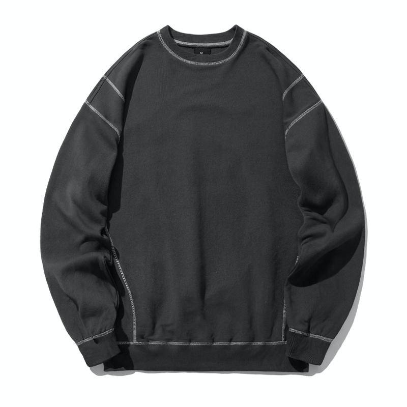 GROOVE RHYME』 カバーステッチスウェットシャツ (Dark Charcoal)
