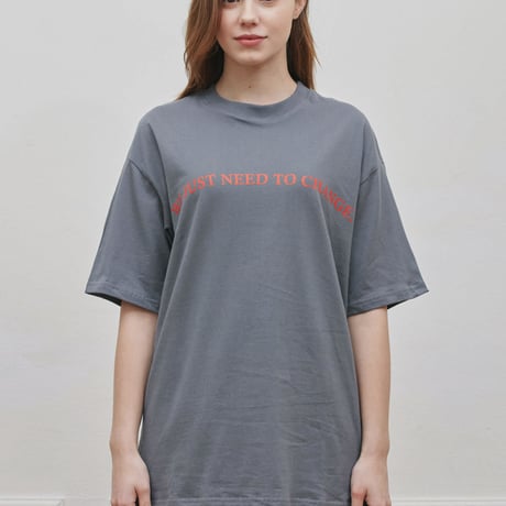 『Verynineflux』  ラウンド  Tシャツ (Charcoal)
