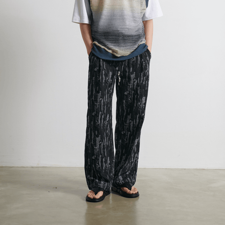 『BY.L 』 ワンウォッシュベンディングパンツ (Black)