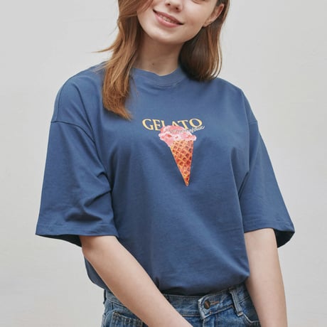 『Verynineflux』  MELLIFLUOUS  Tシャツ (Darkblue)