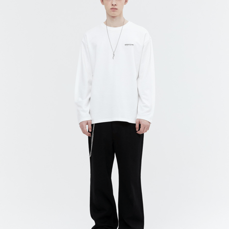 『grooverhyme』 　NYC ロケーションロングスリーブ Tシャツ (White)