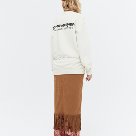 『grooverhyme』 　NYC ロケーションスウェット (Ivory)