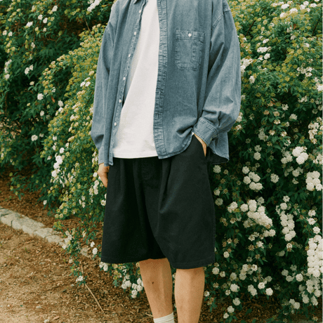 『grooverhyme』 　バーミューダショーツパンツ (Black)