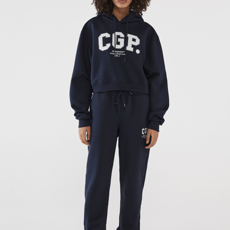 『Code:graphy』 　アーチロゴクロップパーカー (Navy)