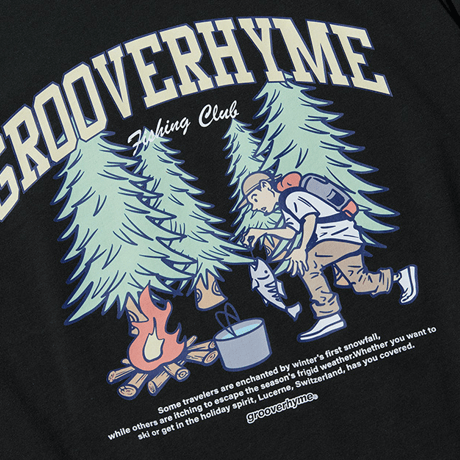 『grooverhyme』 　キャンピングボーイ Tシャツ (Black)