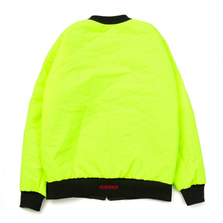 『BLACKBLOND』 リバーシブルオーバーサイズ MA1 ジャケット (Black/Neon)