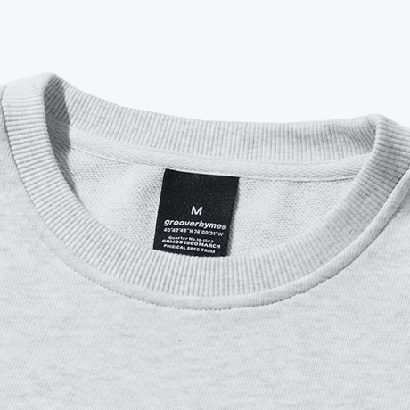 『grooverhyme』 ユニバーシティースウェットシャツ (Oatmeal Grey)