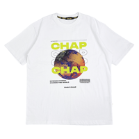 『CHAP CHAP』 　アースチャップロゴ Tシャツ (White)