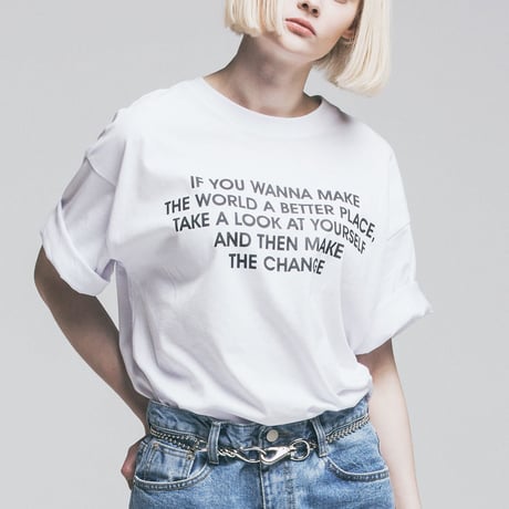 『Verynineflux』  インストラクション  Tシャツ (White)