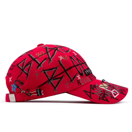 『BLACKBLOND』  プレートロゴモンスターキャップ  (Red)