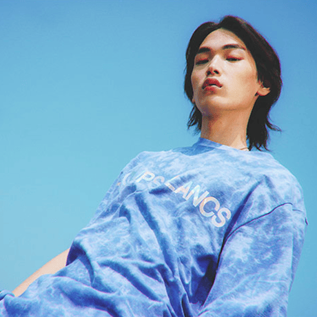 『LOUPS BLANCS』 ホログラムロゴ Tシャツ (Tiedie)