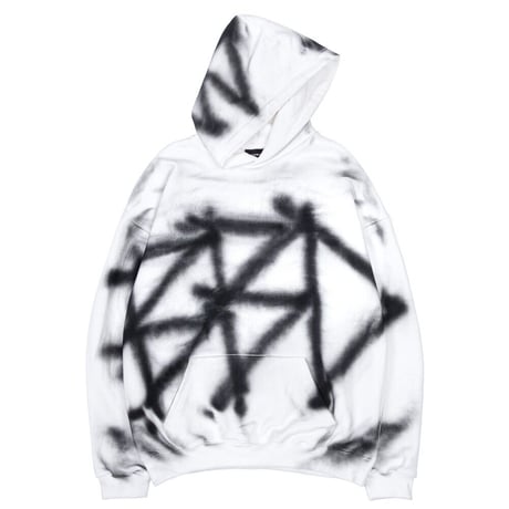 『BLACKBLOND』  sprayed custom hoodie (White)
