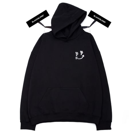 『BLACKBLOND』 　リフレクションクラシックスマイルロゴパーカー (Black)