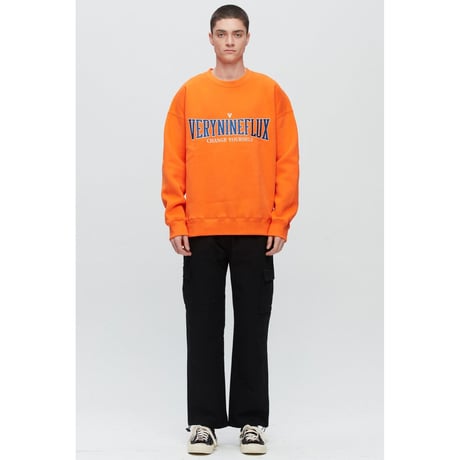 『Verynineflux』   ユニバーシティースウェット (Orange)