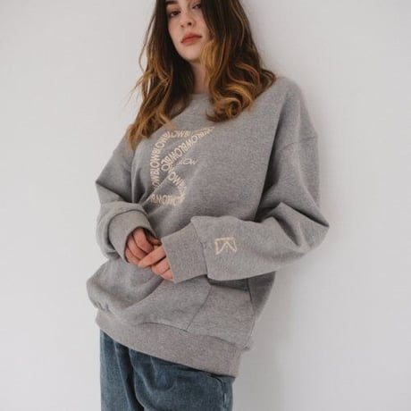 『BLOW』  タイポグラフィー ポケットスウェットシャツ (Grey)