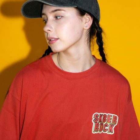 『SK8ER ROCK』 　3D ロゴ半袖 Tシャツ (Brick)