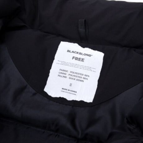 『BLACKBLOND』 　デビルスマイルショートダックダウンジャケット (Black)