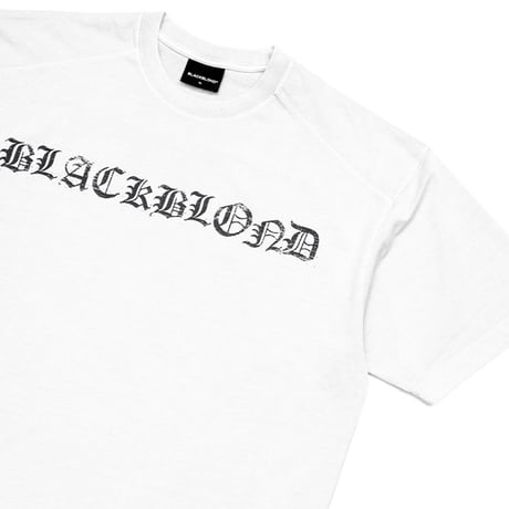 『BLACKBLOND』　crushed faith pigment t-shirt (White)