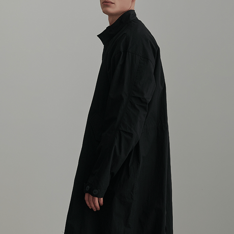 『 BY:L 』 　フィッシュテール ーバーコート  (Black)