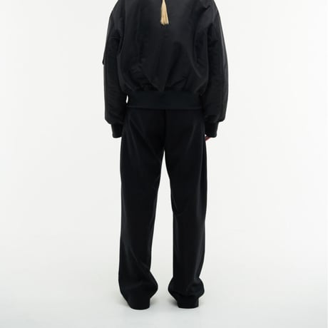 『HIFIFNK』  alden wool trousers pants (Black)